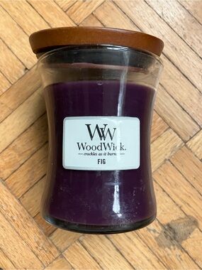 Woodwick Purple Fig Wooden-Wick Candle